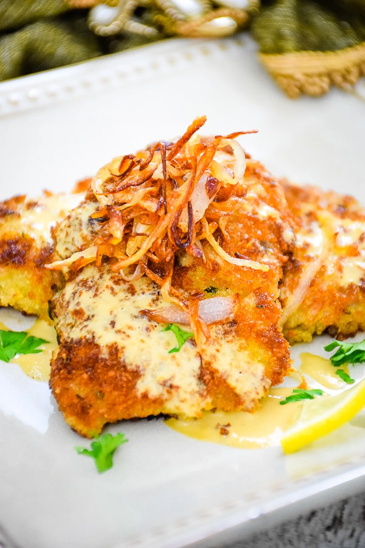 Crispy Veal Cutlets with Creamy Dijon Sauce