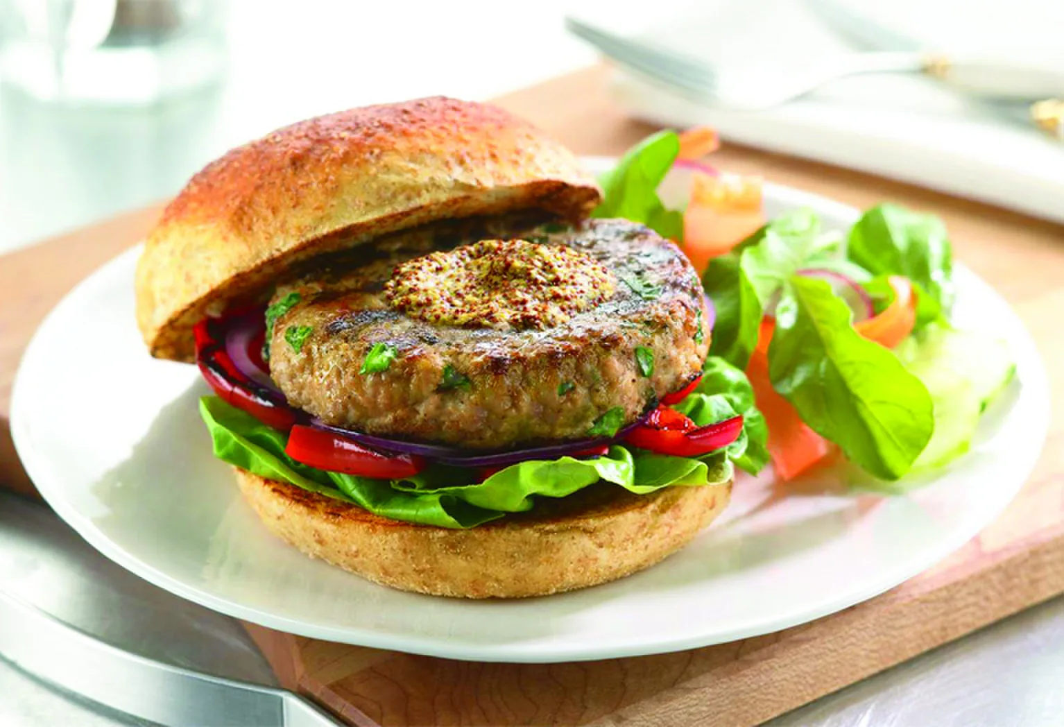 Dijon Veal Burgers background image