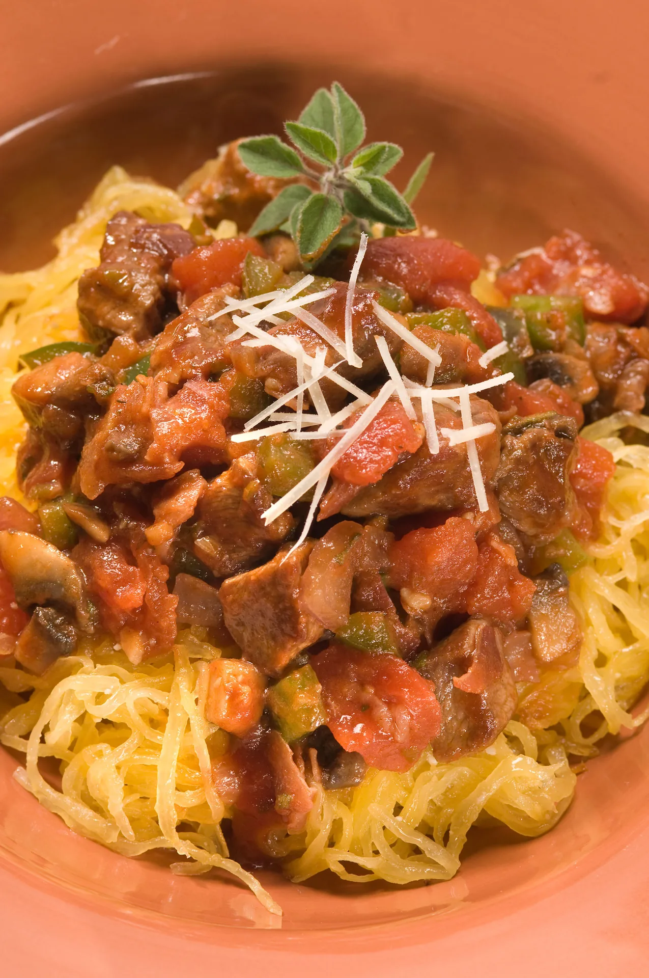 Veal Italiana over Spaghetti Squash background image