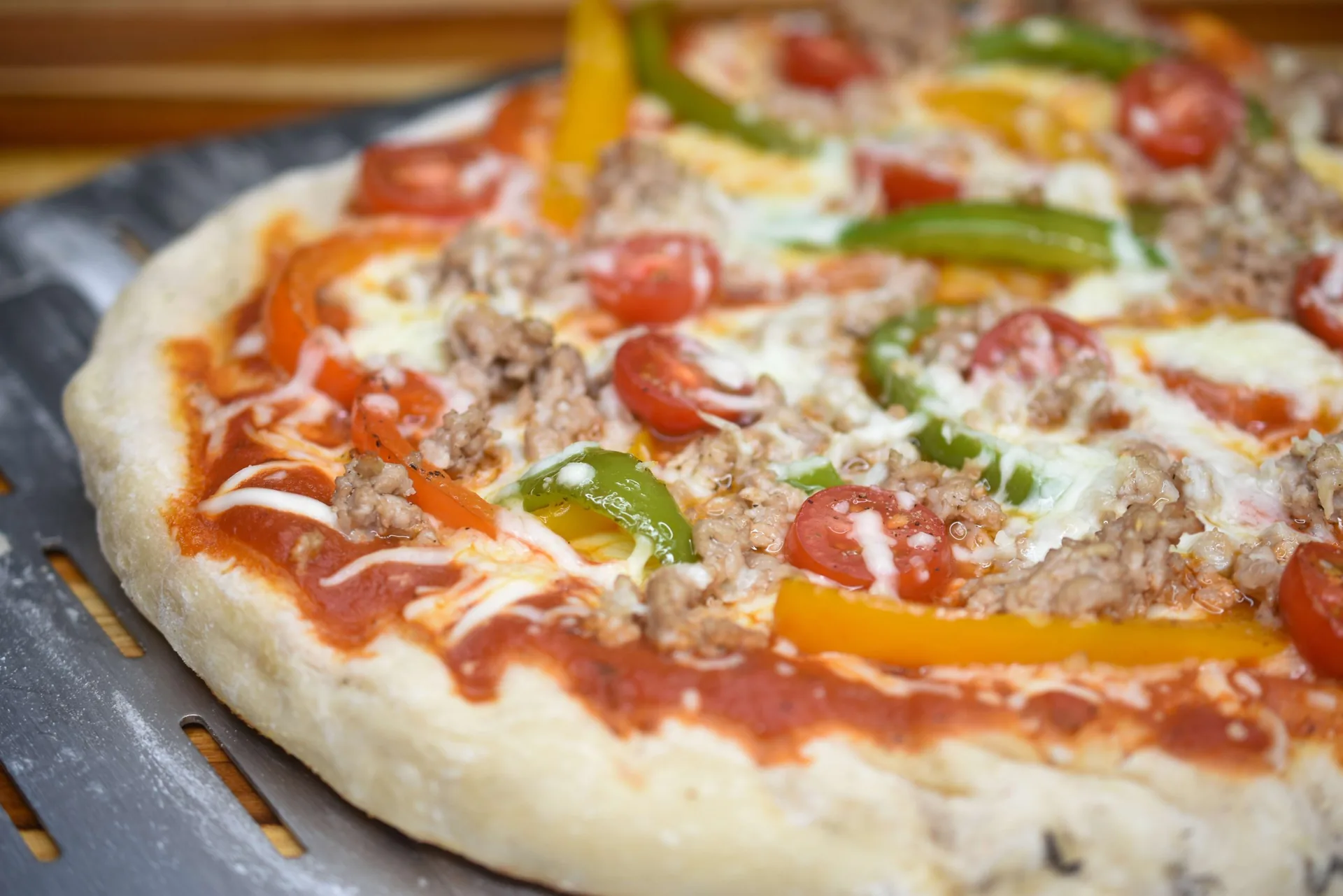 Veal Pizza Grilled background image