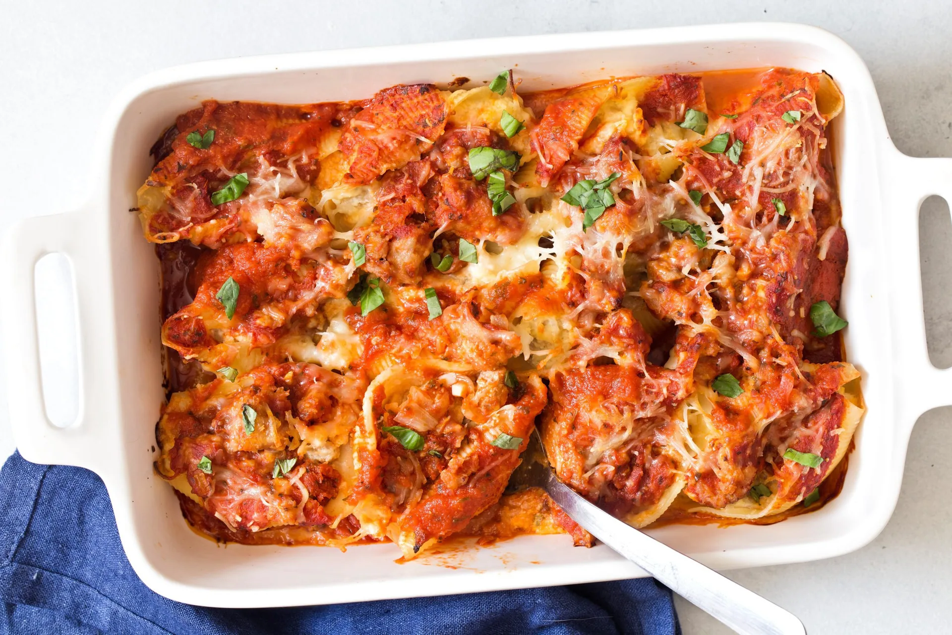 Veal Stuffed Shells background image