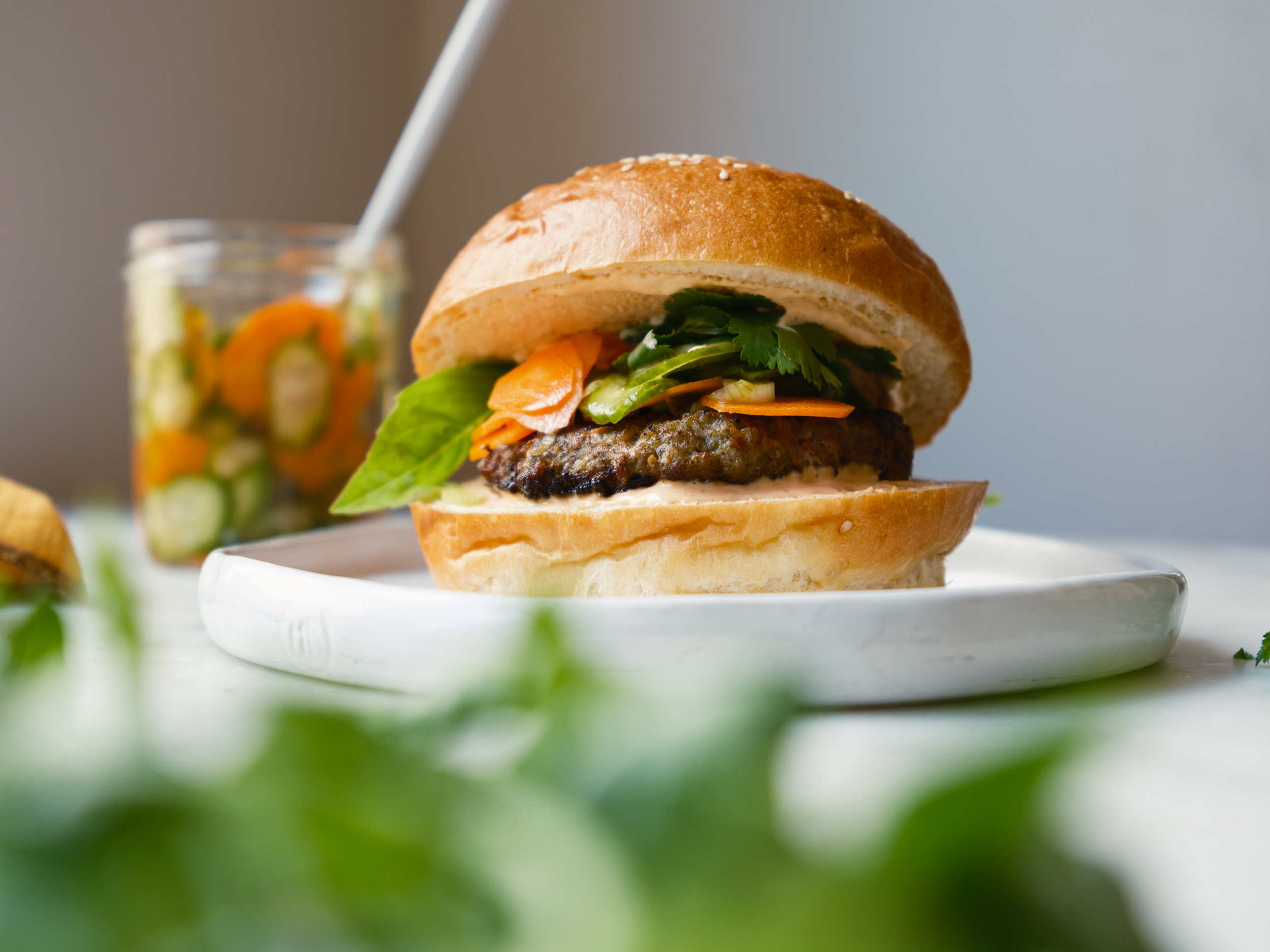 Cook Banh Mi Burgers with Veal, Discover Delicious background image