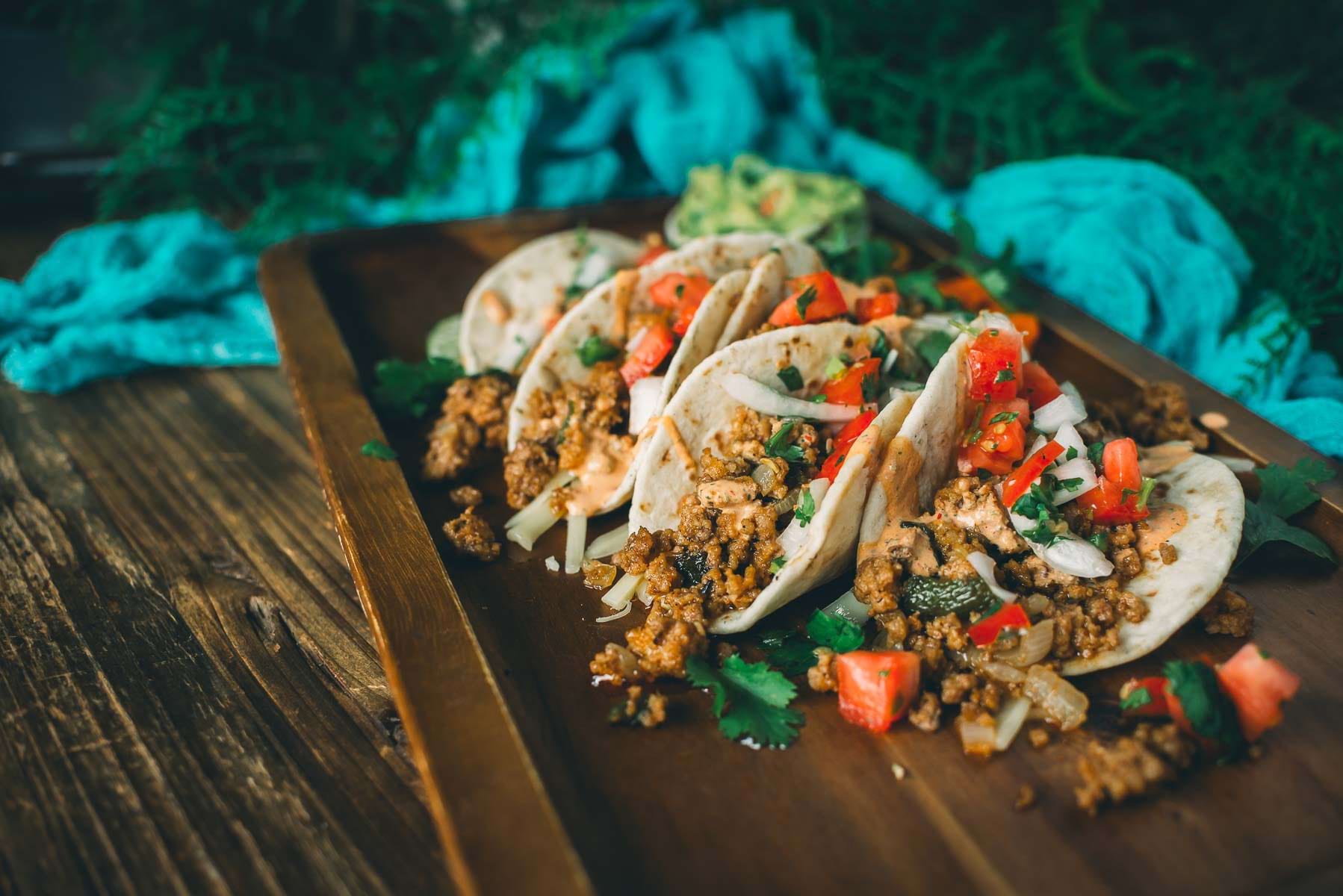 Roasted Poblano Tacos background image