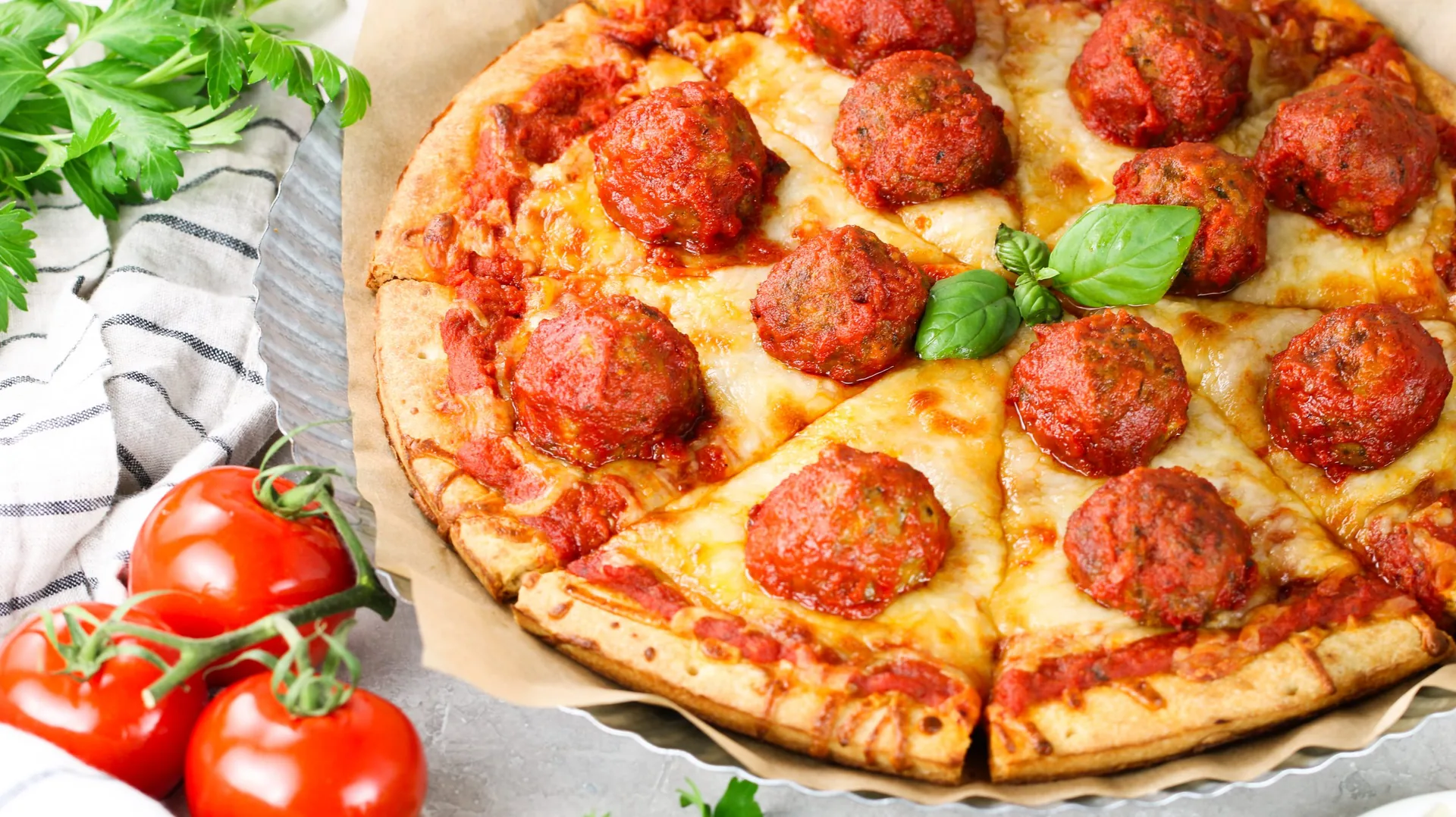Classic Meatball Pizza