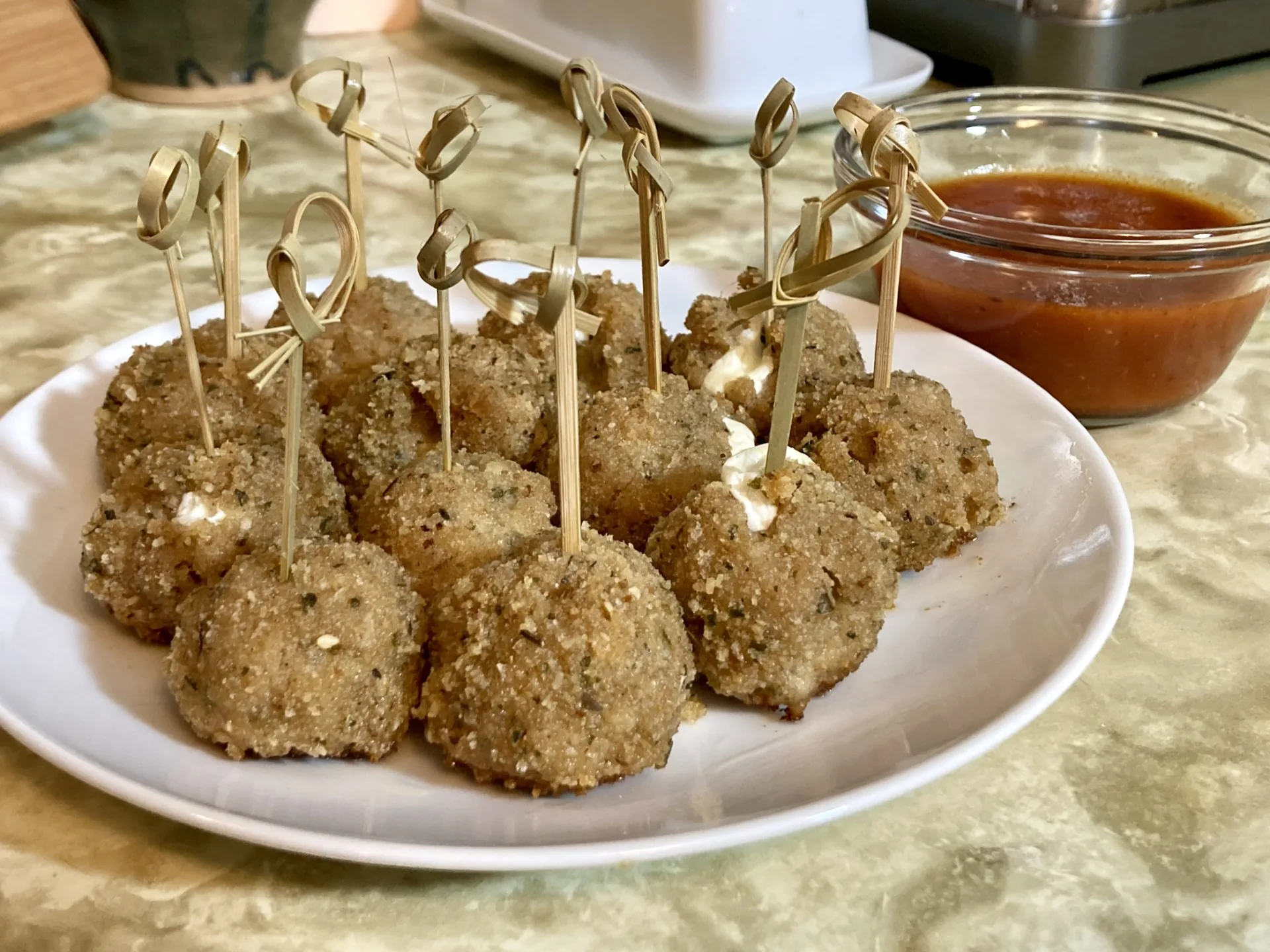 Stuffed Meatball Appetizer background image
