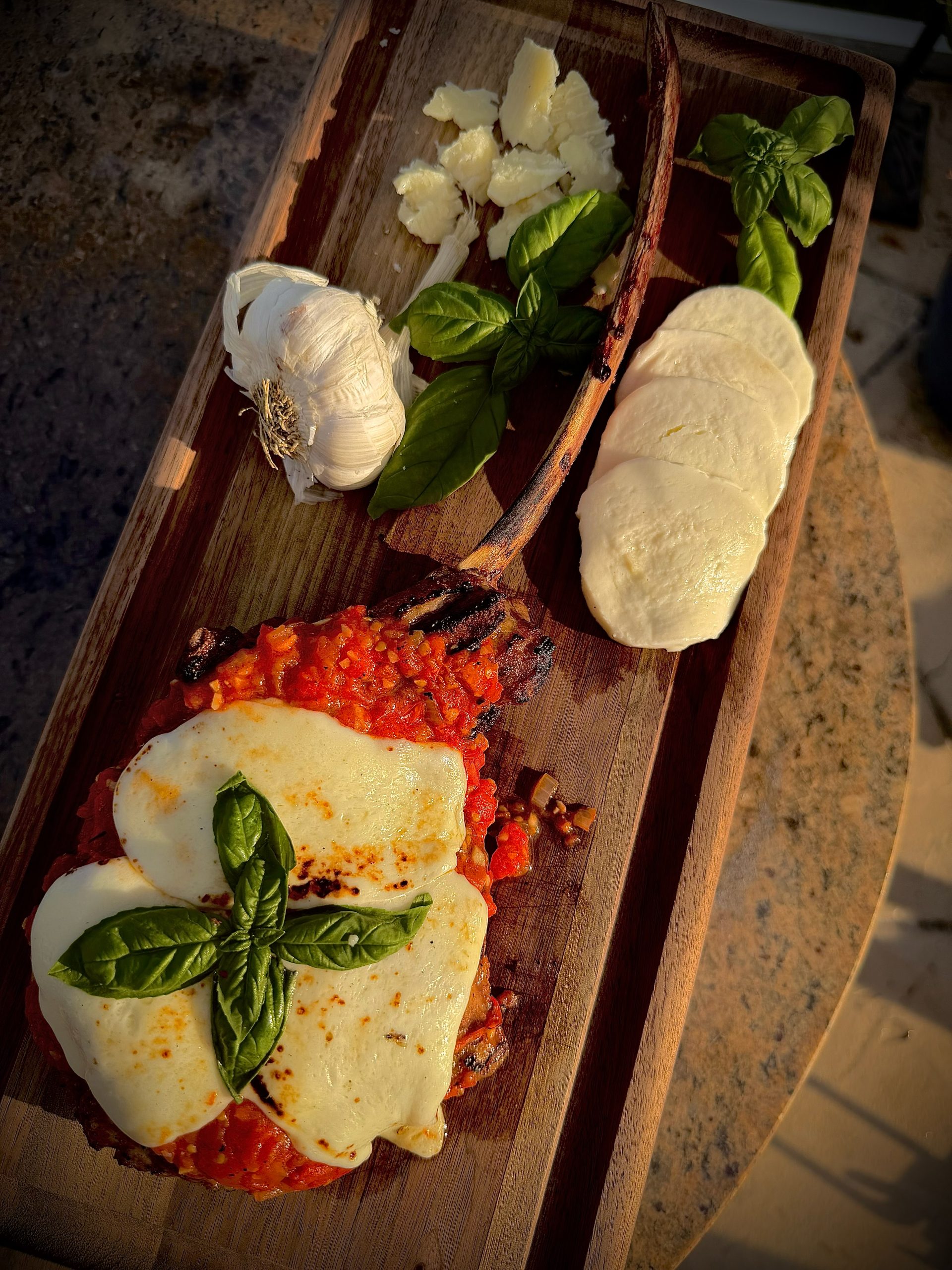Grilled Parmesan Veal Tomahawk background image